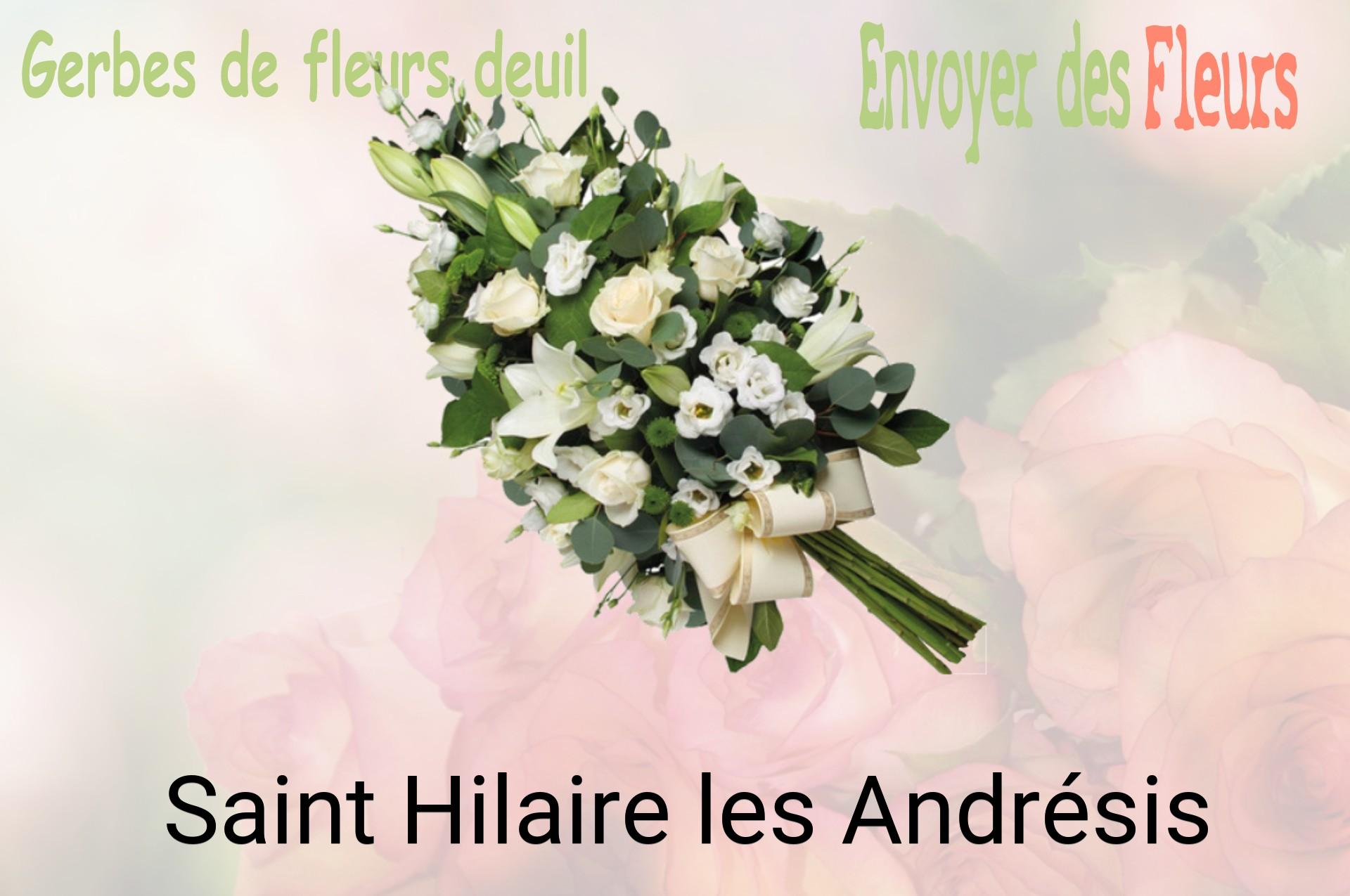 Gerbe de fleurs de deuil livrée à Saint-Hilaire-les-Andrésis
